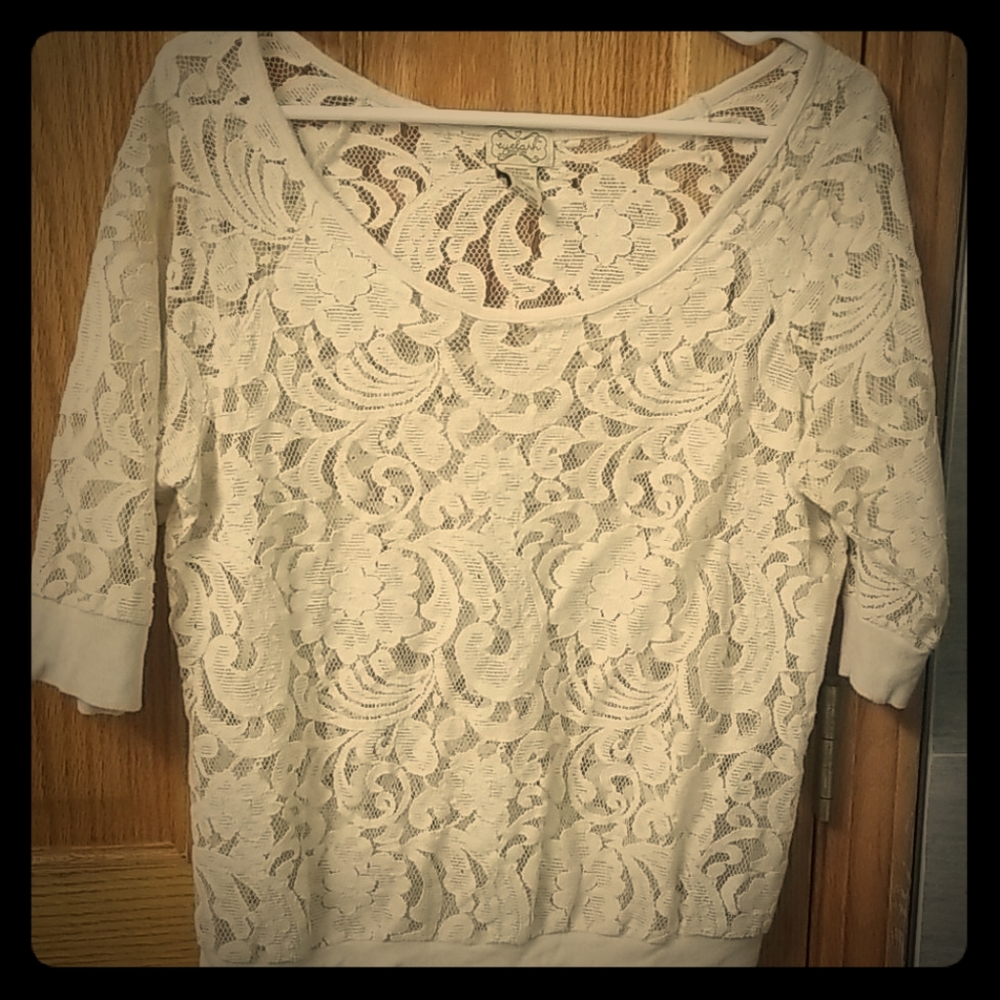 Eye Lash Courure Quarter sleeve shirt